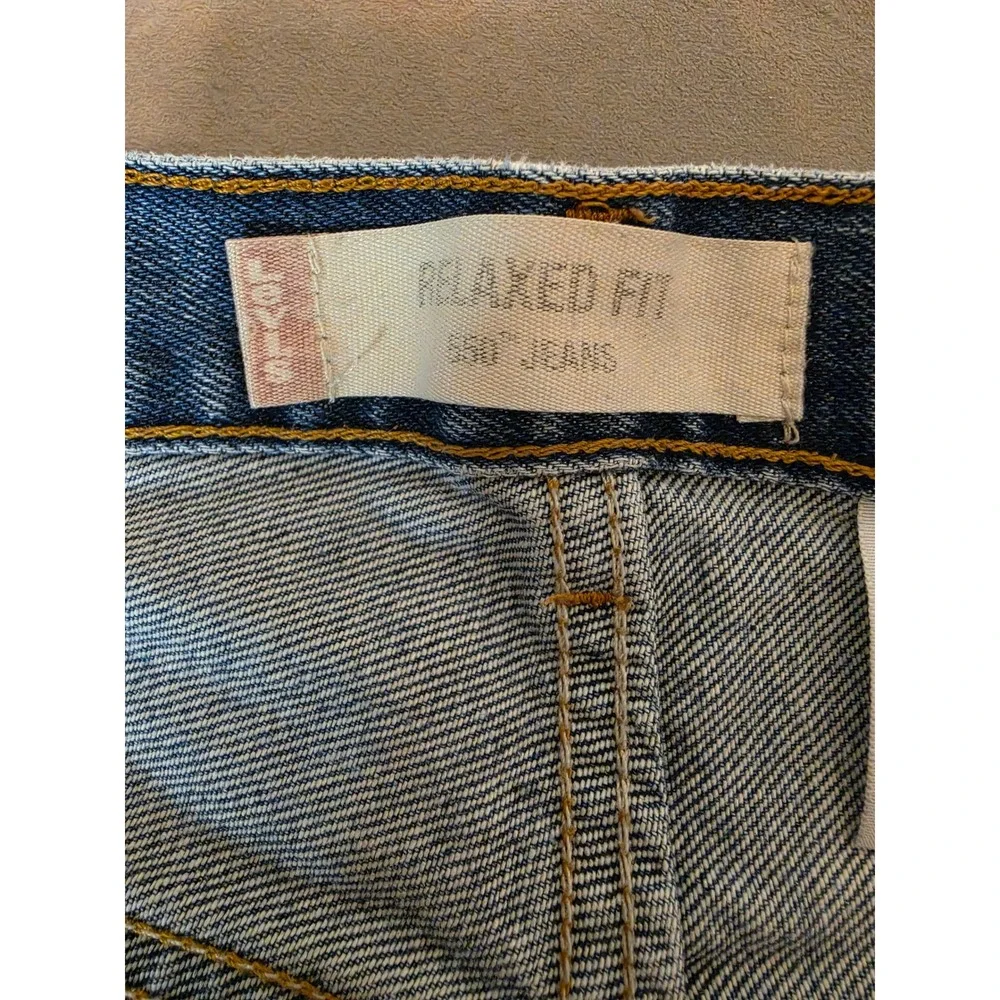Levis 550 Relaxed Fit Jeans Mens 38x29 Medium Wash Blue Denim Tapered Leg
